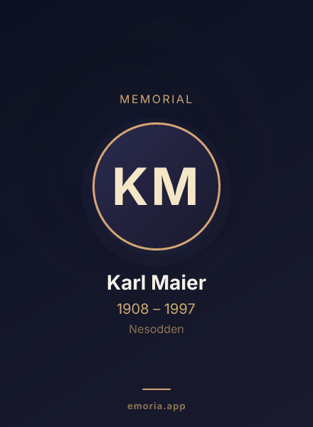 Memorial portrait of Karl Maier