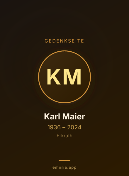 Gedenkportrait von Karl Maier