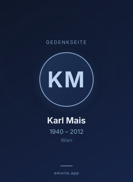 Gedenkportrait von Karl Mais