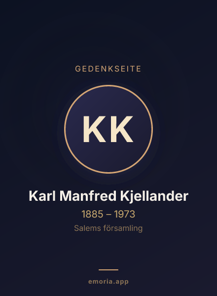 Gedenkportrait von Karl Manfred Kjellander