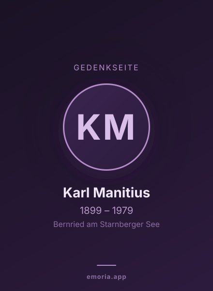 Gedenkportrait von Karl Manitius