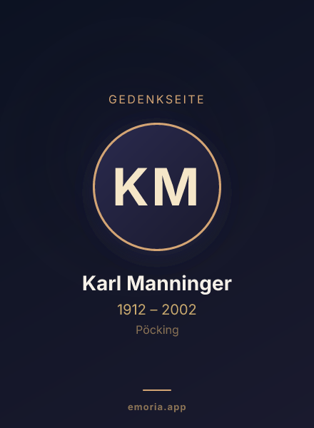 Gedenkportrait von Karl Manninger