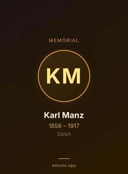 Memorial portrait of Karl Manz