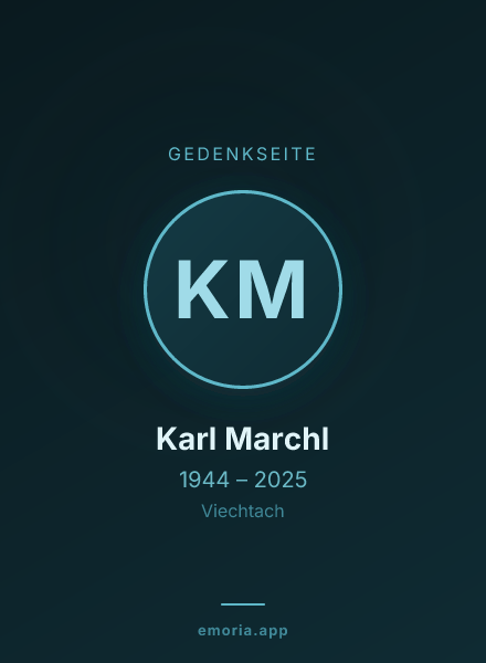 Gedenkportrait von Karl Marchl