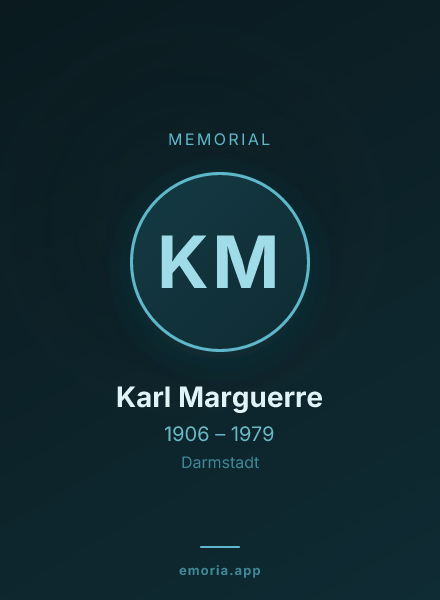 Memorial portrait of Karl Marguerre