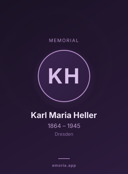 Memorial portrait of Karl Maria Heller