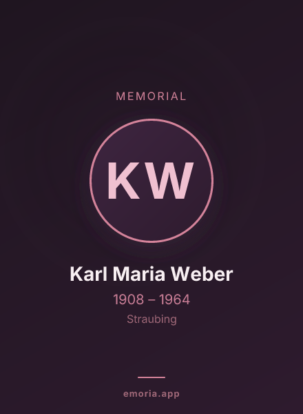 Memorial portrait of Karl Maria Weber