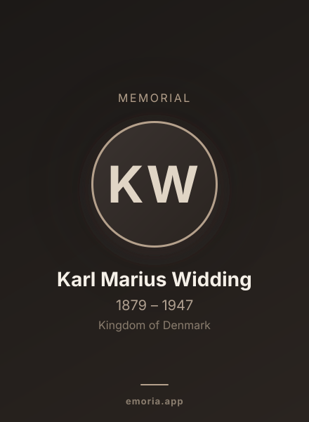 Memorial portrait of Karl Marius Widding