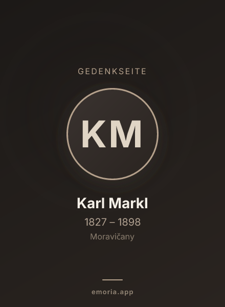 Gedenkportrait von Karl Markl