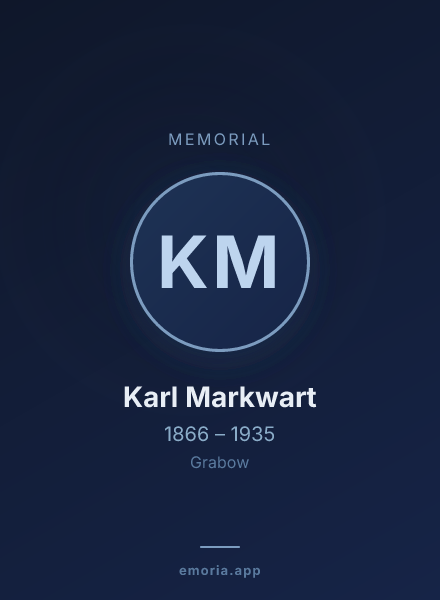 Memorial portrait of Karl Markwart