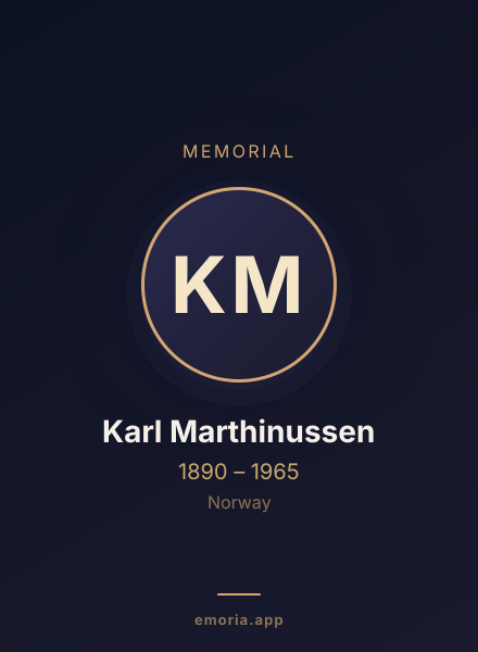 Memorial portrait of Karl Marthinussen