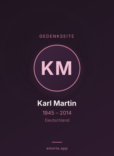 Gedenkportrait von Karl Martin