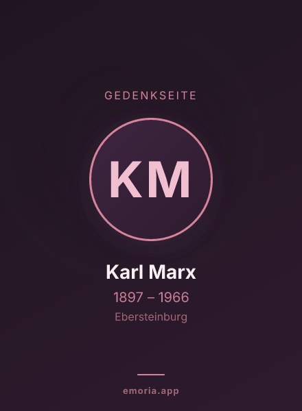 Gedenkportrait von Karl Marx