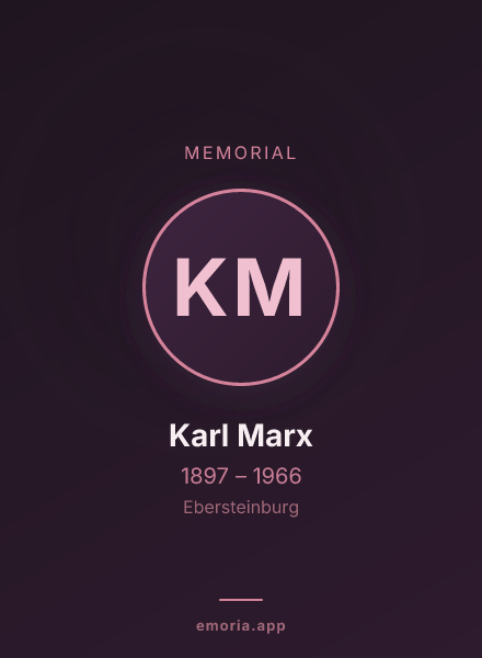 Memorial portrait of Karl Marx
