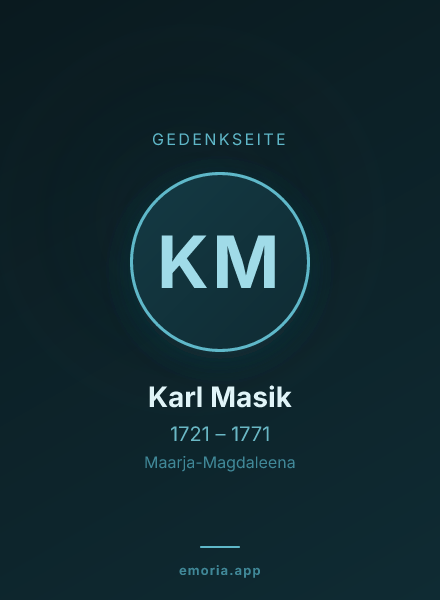 Gedenkportrait von Karl Masik