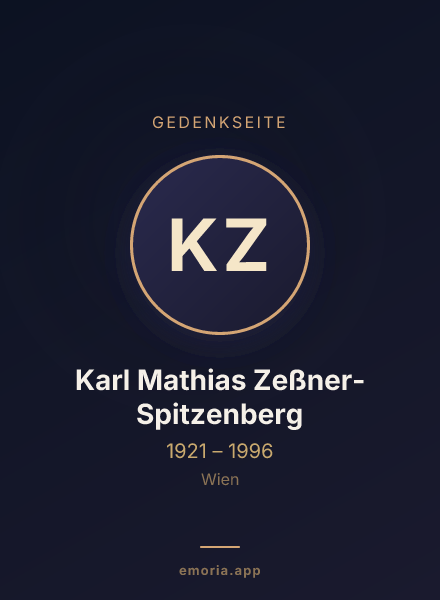 Gedenkportrait von Karl Mathias Zeßner-Spitzenberg