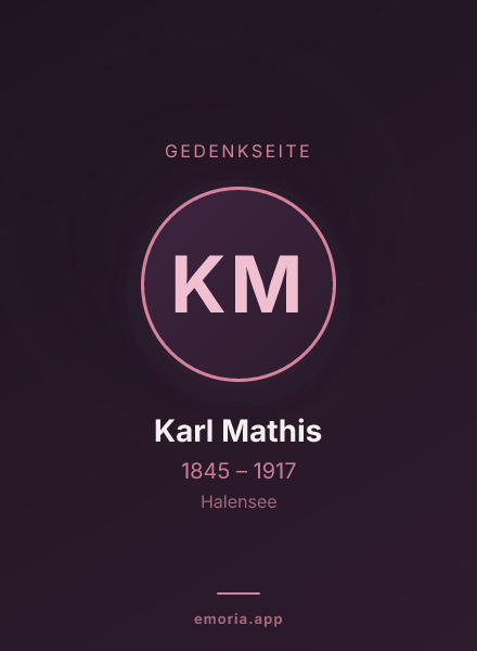 Gedenkportrait von Karl Mathis