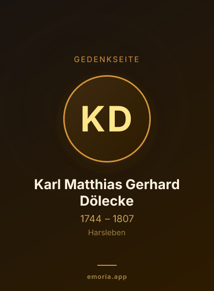 Gedenkportrait von Karl Matthias Gerhard Dölecke