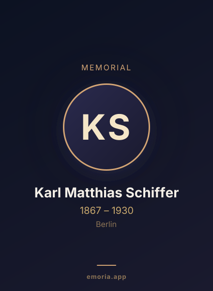 Memorial portrait of Karl Matthias Schiffer