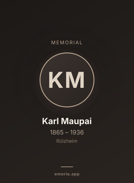 Memorial portrait of Karl Maupai