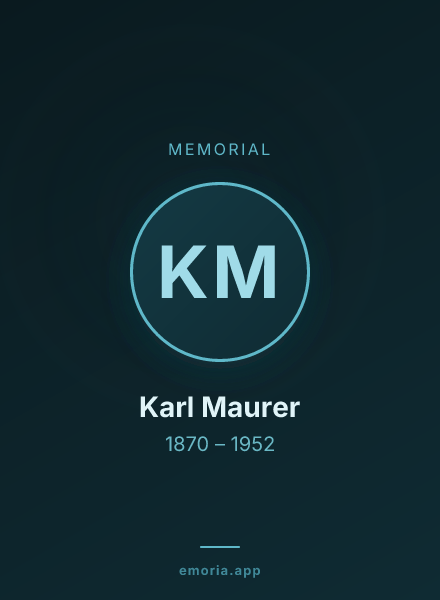 Memorial portrait of Karl Maurer