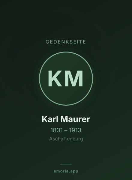 Gedenkportrait von Karl Maurer