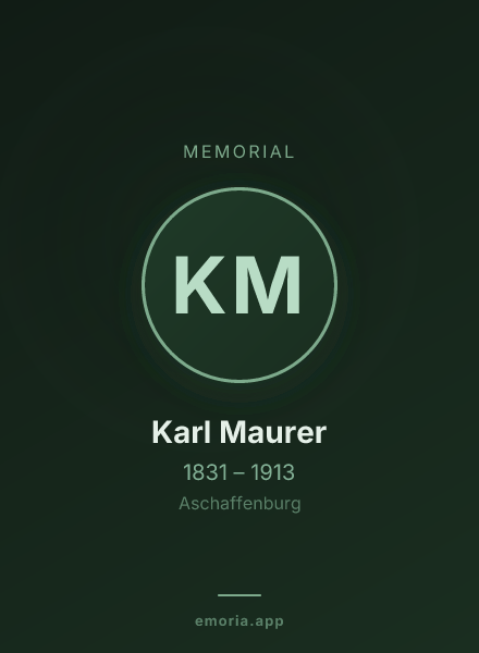Memorial portrait of Karl Maurer