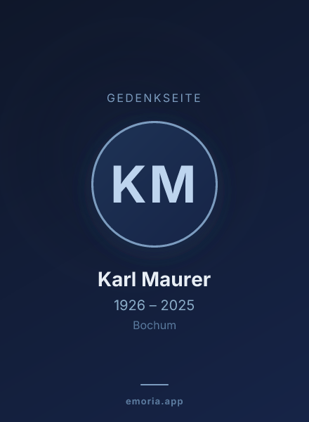 Gedenkportrait von Karl Maurer