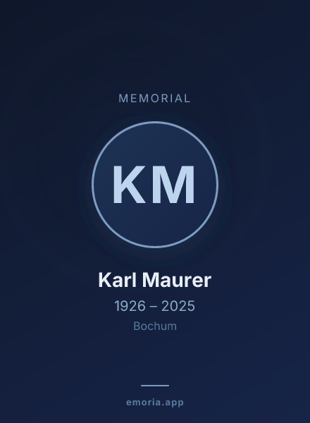 Memorial portrait of Karl Maurer