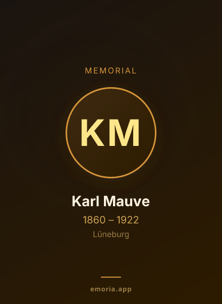 Memorial portrait of Karl Mauve
