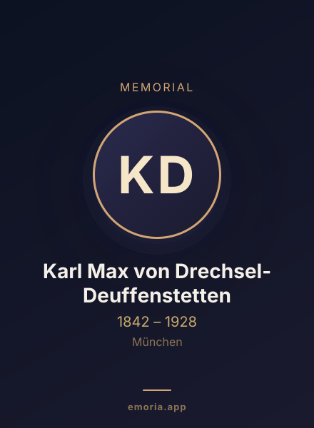 Memorial portrait of Karl Max von Drechsel-Deuffenstetten