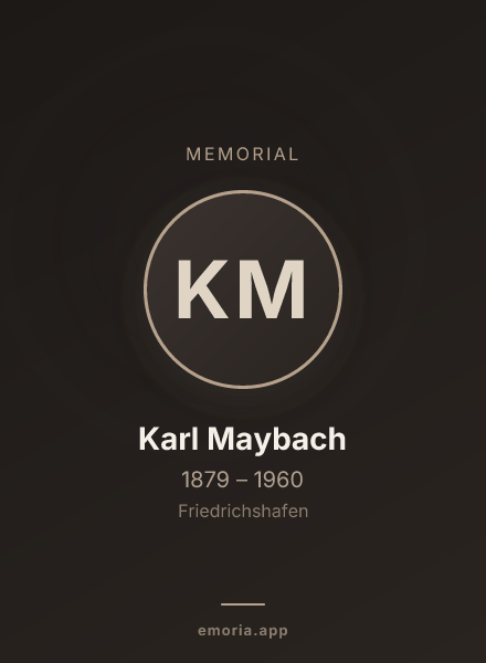 Memorial portrait of Karl Maybach