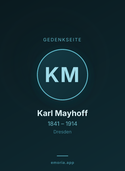 Gedenkportrait von Karl Mayhoff