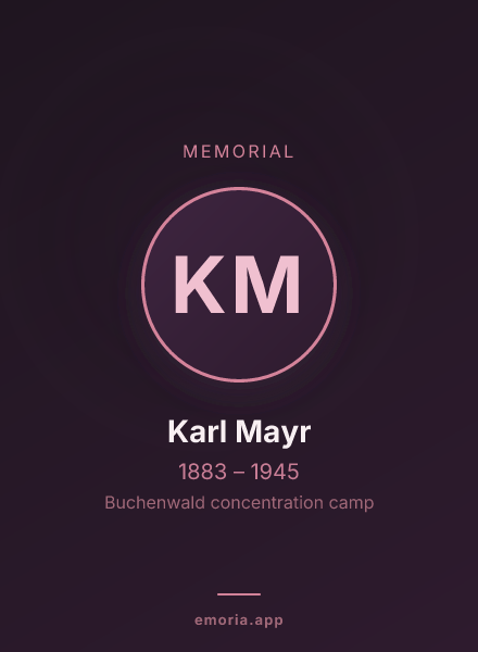 Memorial portrait of Karl Mayr