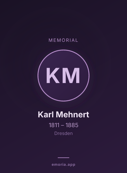 Memorial portrait of Karl Mehnert