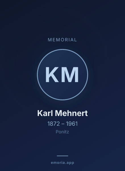 Memorial portrait of Karl Mehnert