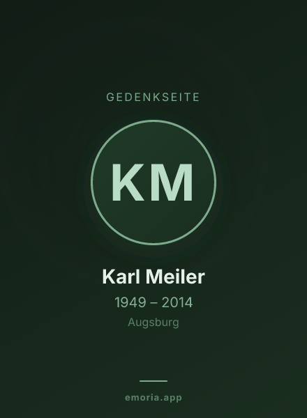 Gedenkportrait von Karl Meiler
