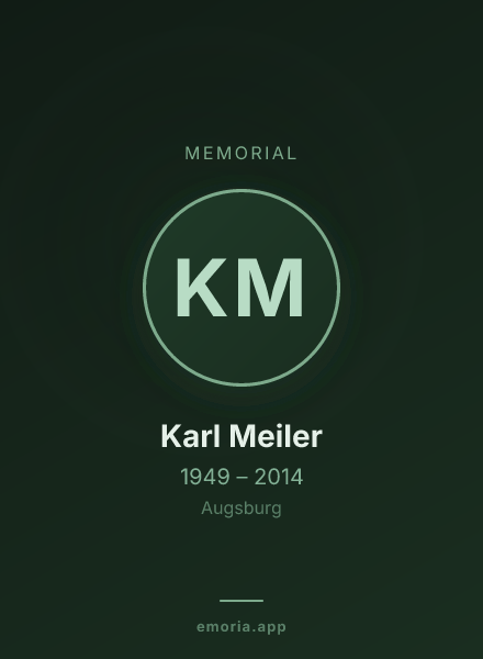 Memorial portrait of Karl Meiler