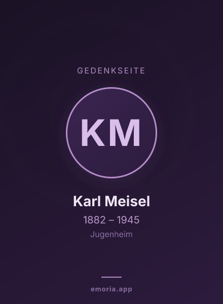 Gedenkportrait von Karl Meisel