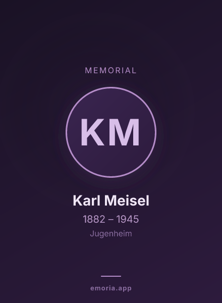 Memorial portrait of Karl Meisel