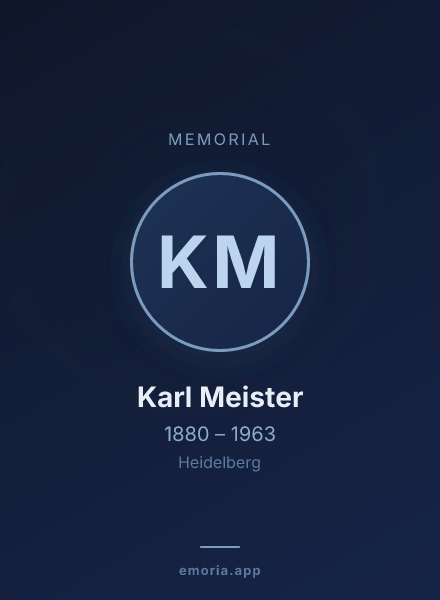 Memorial portrait of Karl Meister