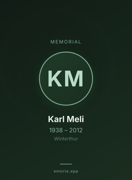 Memorial portrait of Karl Meli