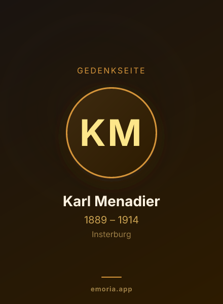 Gedenkportrait von Karl Menadier