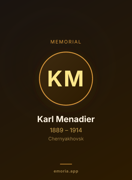 Memorial portrait of Karl Menadier