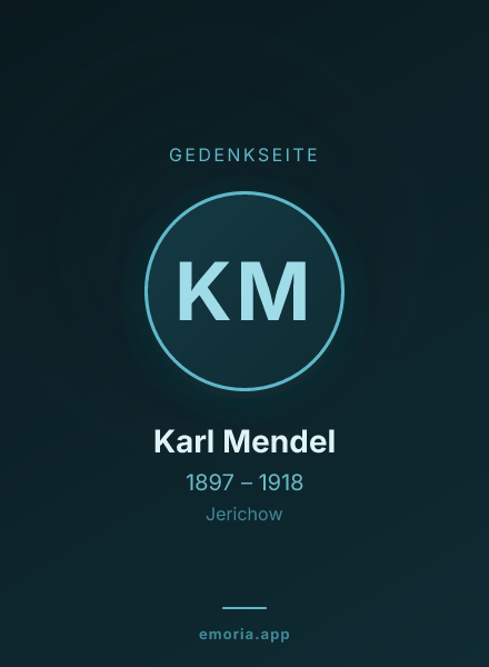 Gedenkportrait von Karl Mendel