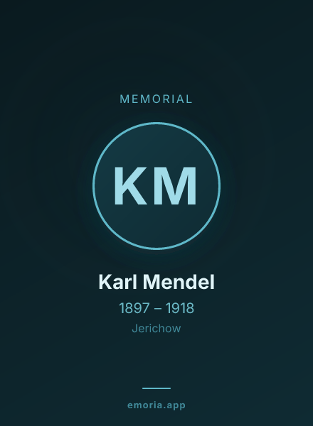 Memorial portrait of Karl Mendel