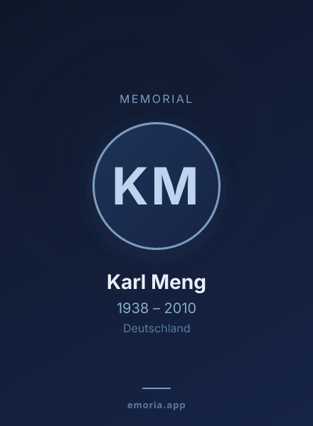 Memorial portrait of Karl Meng