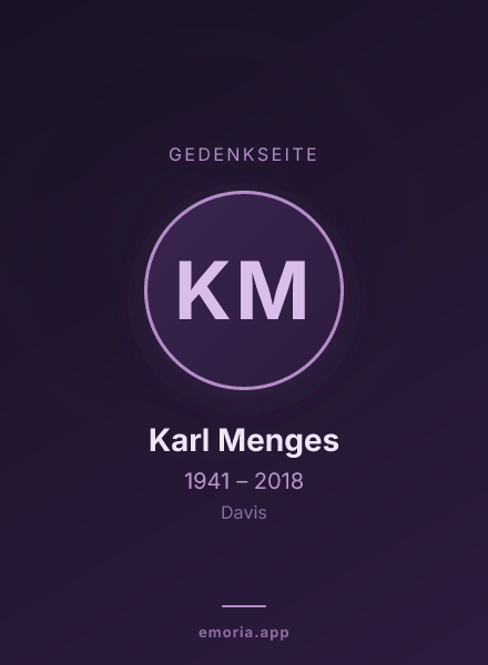 Gedenkportrait von Karl Menges
