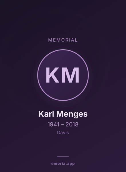 Memorial portrait of Karl Menges