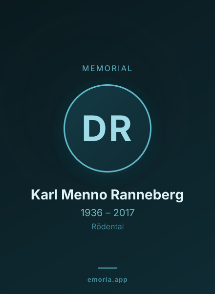 Memorial portrait of Dr. Karl Menno Ranneberg